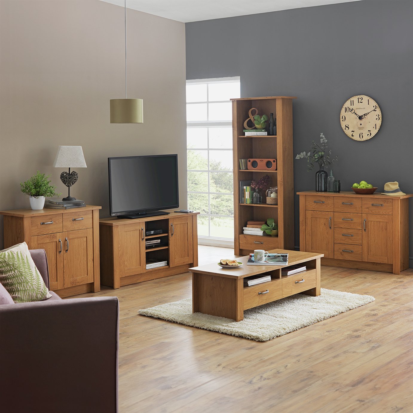 Argos Home Ohio 2 Door 6 Drawer Sideboard - Oak Effect