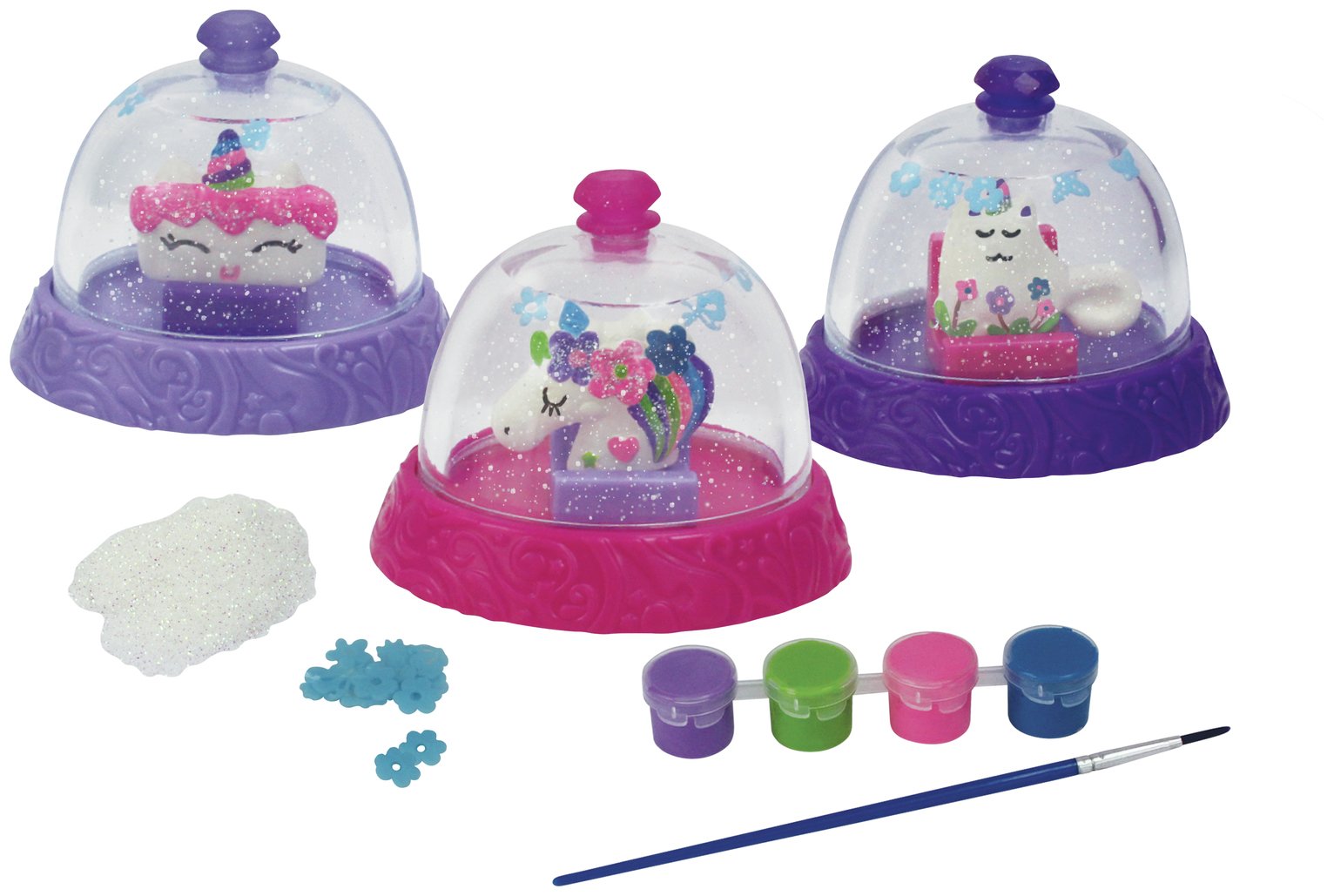 Chad Valley Make and Paint Glitter Water Domes Craft Kit