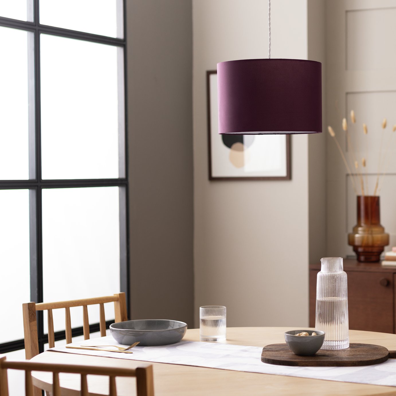 Argos Home Drum 20x30cm Shade - Plum