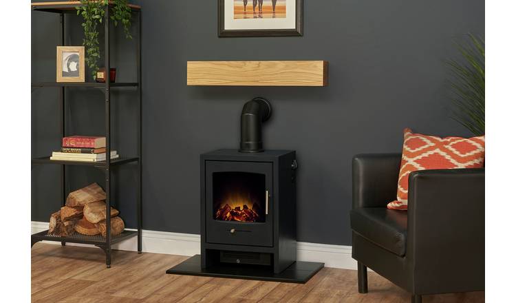 Adam Bergen 1.8kW Electric Stove Fires - Black