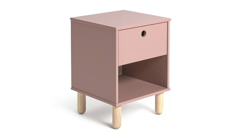 Habitat Kids Eden 1 Drawer Bedside Table - Pink