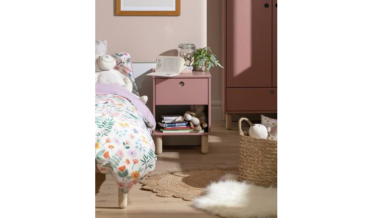 Pink bedside deals locker