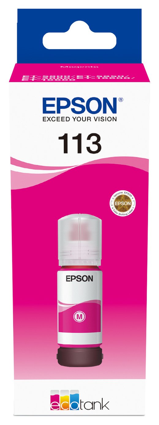 Epson 113 EcoTank Pigment Ink Bottle - Magenta