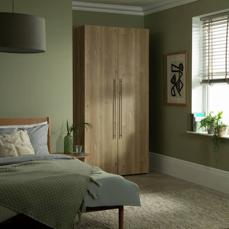 Habitat Atlas 2 Door Wardrobe - Oak 0