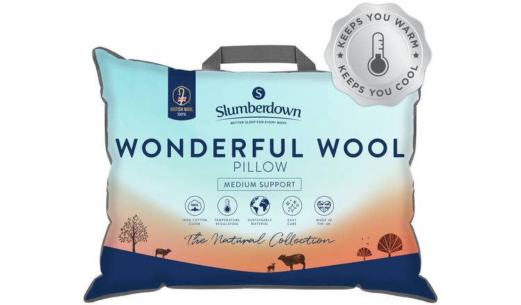 Slumberdown Wonderful Wool Medium Support Pillow - Single