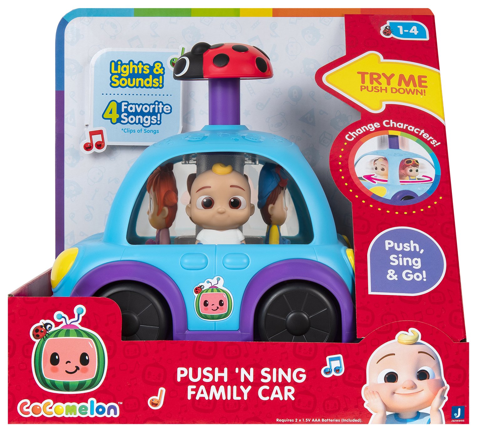 CoComelon Push 'N Sing Family Car