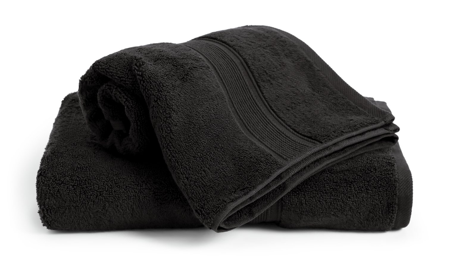 Habitat Cotton Supersoft 2 Pack Hand Towel - Black