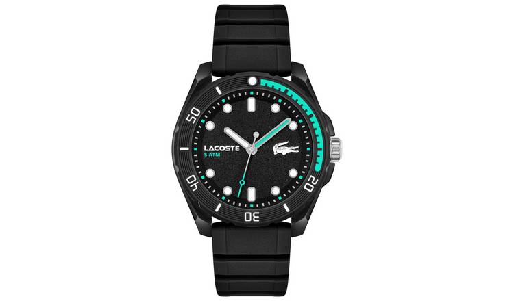 Buy Lacoste Gents Finn Black Silicone Strap Watch Argos