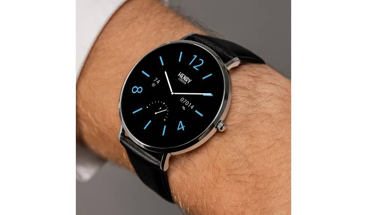 Buy Henry London HD Ultra Slim Black and Blue Smart Watch Set