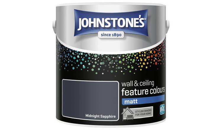 Johnstone's Wall & Ceiling Matt Paint 2.5L -Midnight Saphire