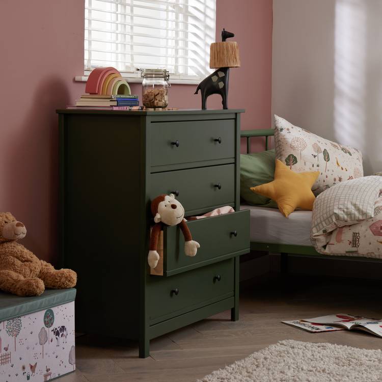Habitat Brooklyn 4 Drawer Chest of Drawers - Green 0