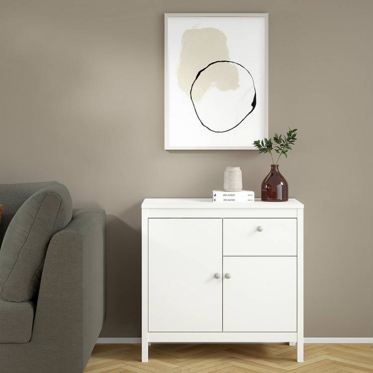 Tvilum Madrid 2 Door 1 Drawer Sideboard - White 0