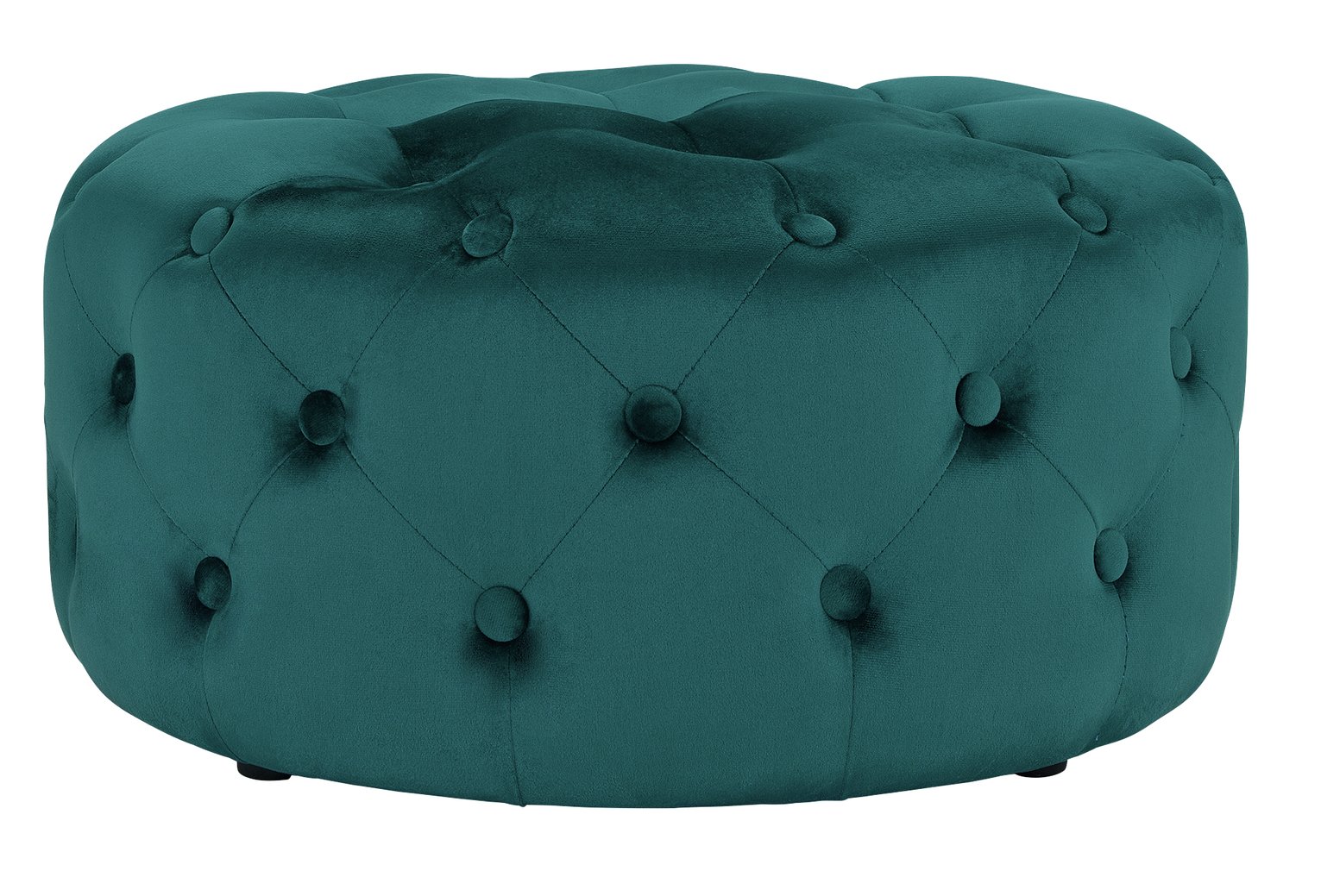 Argos Home Rosalie Velvet Footstool - Teal