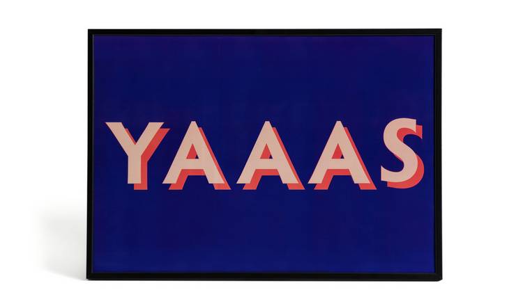 Habitat Yaas Typographic Framed Print - 29x42cm