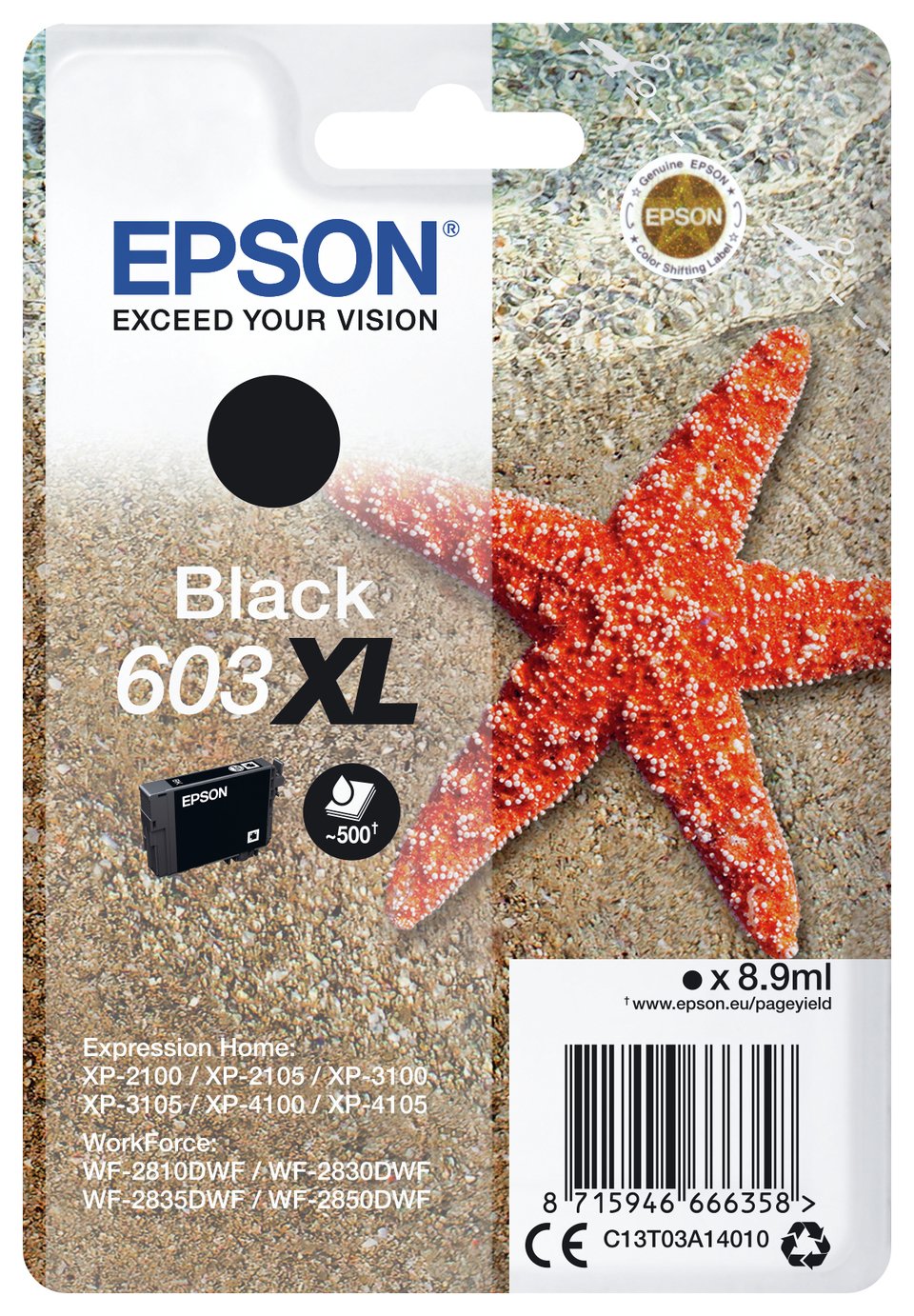 Epson 603 XL High Capacity Ink Cartridge - Black