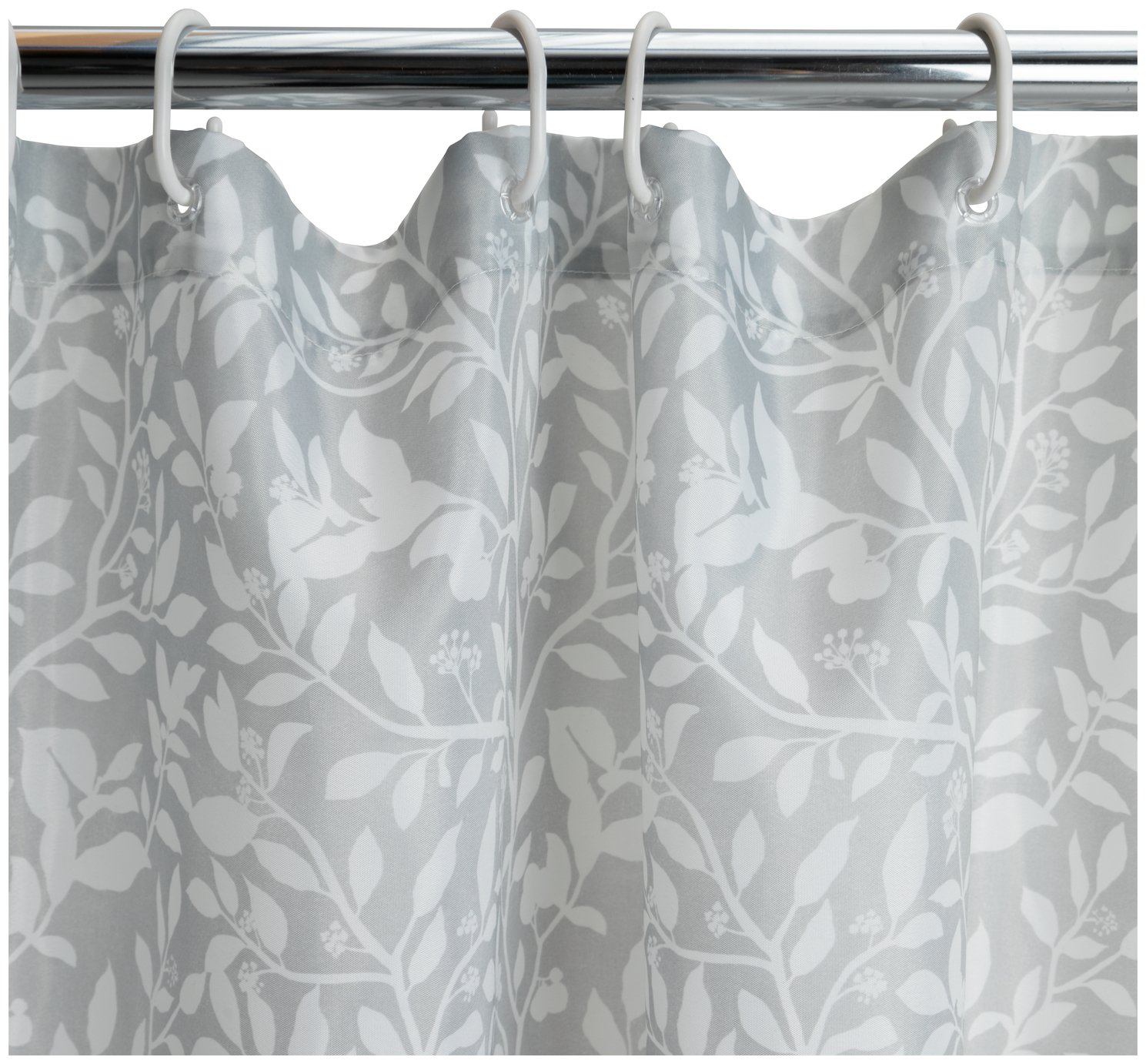 Argos Home Floral Shower Curtain - Grey