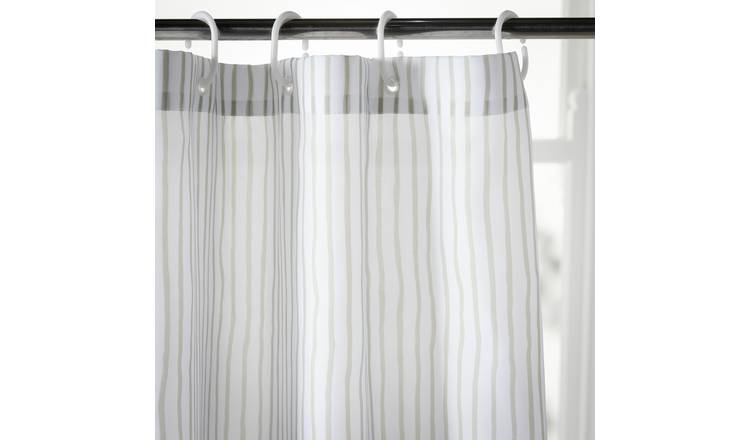 Habitat Anti Bacterial Stripe Shower Curtain
