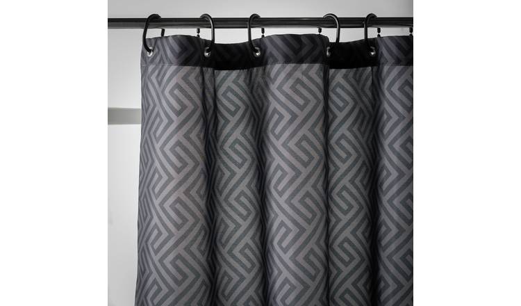 Black sale shower curtain