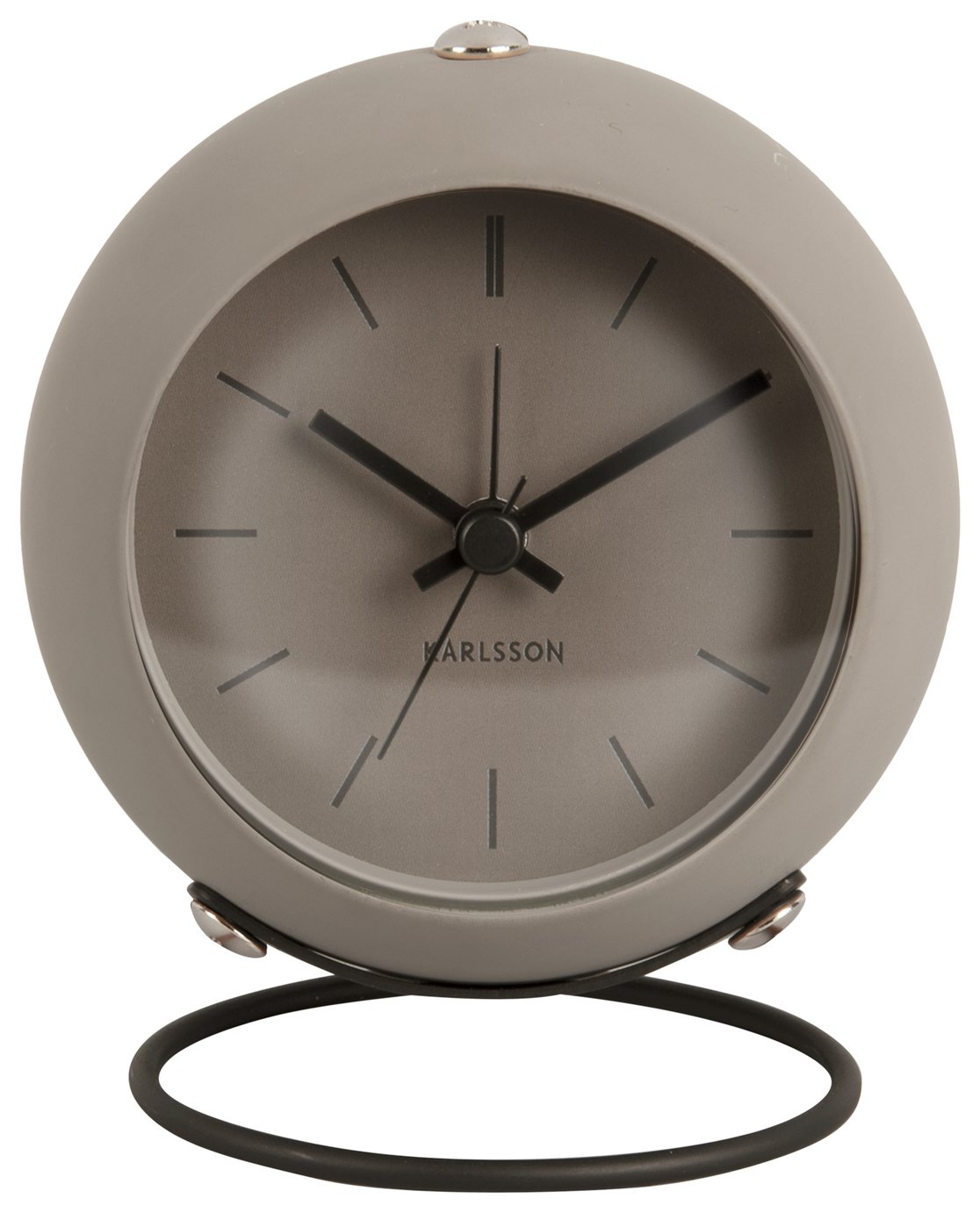 Karlsson Nirvana Globe Analogue Alarm Clock - Warm Grey