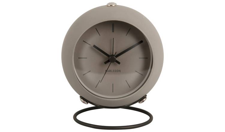 Karlsson Nirvana Globe Analogue Alarm Clock - Warm Grey