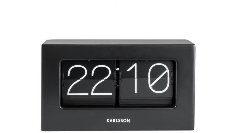 Karlsson Table Boxed Flip Clock - Black