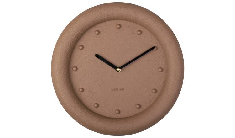 Karlsson Petra Analogue Wall Clock - Terracotta