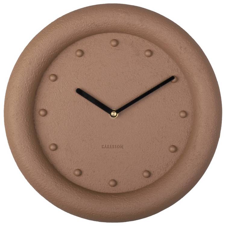 Karlsson Petra Analogue Wall Clock - Terracotta 0