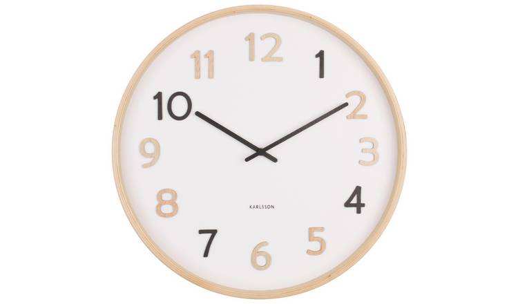 Karlsson Pure Analogue Wooden Wall Clock - Natural