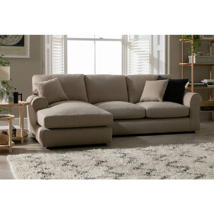 Argos Home Lisbon Fabric Left Corner Chaise Sofa - Grey 0