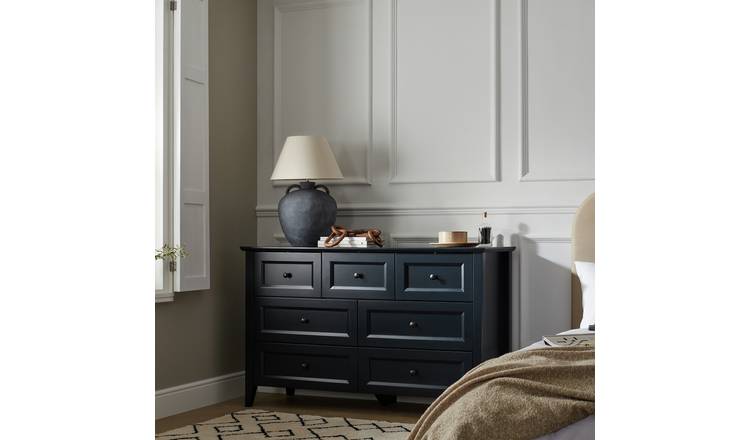 Argos black chest store of drawers