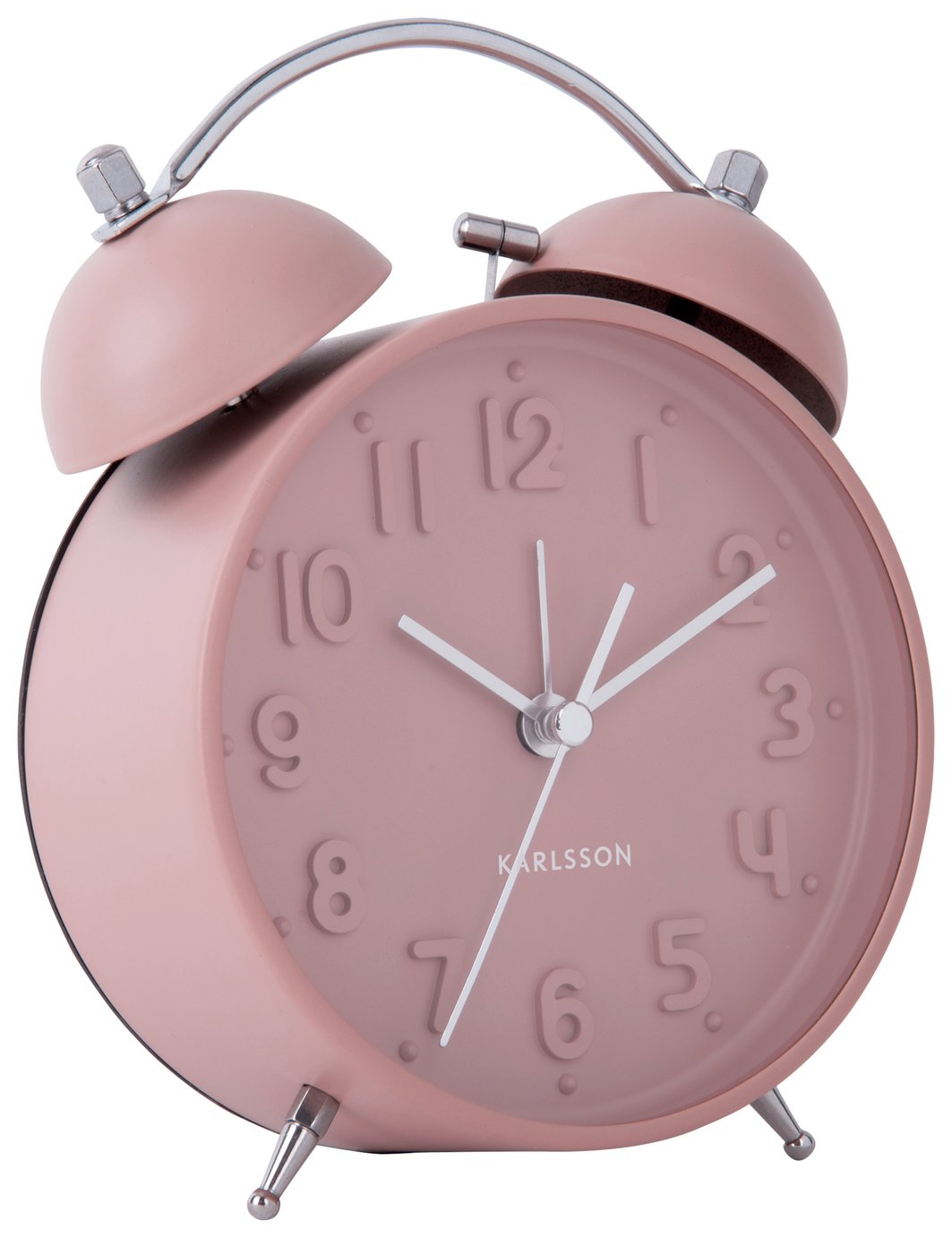 Karlsson Iconic Analogue Alarm Clock - Faded Pink