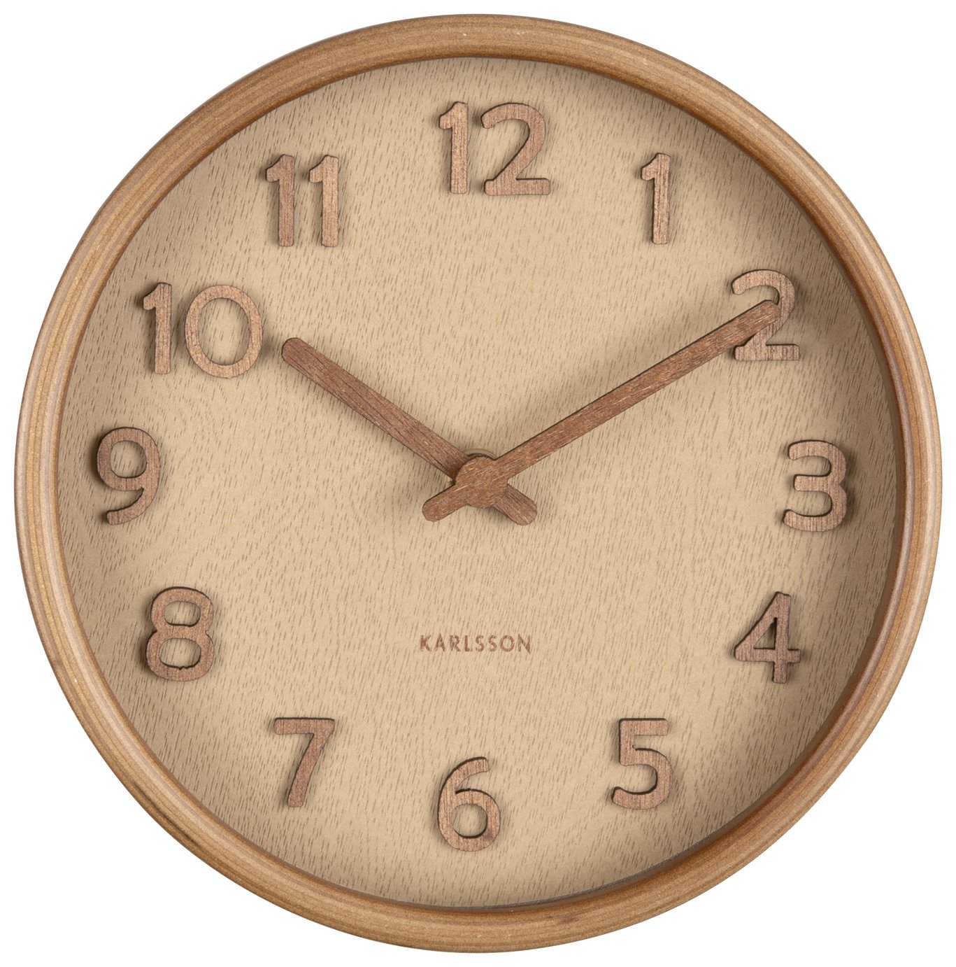 Karlsson Pure Analogue Wall Clock - Sand Brown