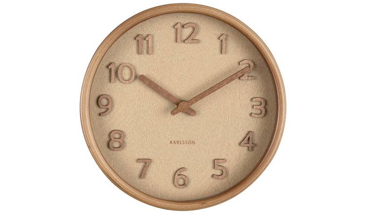 Karlsson Pure Analogue Wall Clock - Sand Brown
