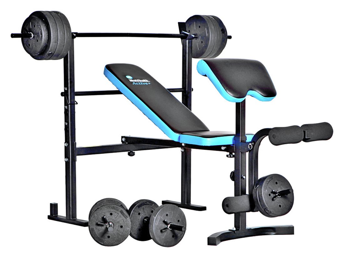 Men s Health Folding Bench Preacher with 50kg Weights 3156700 Argos Price Tracker pricehistory