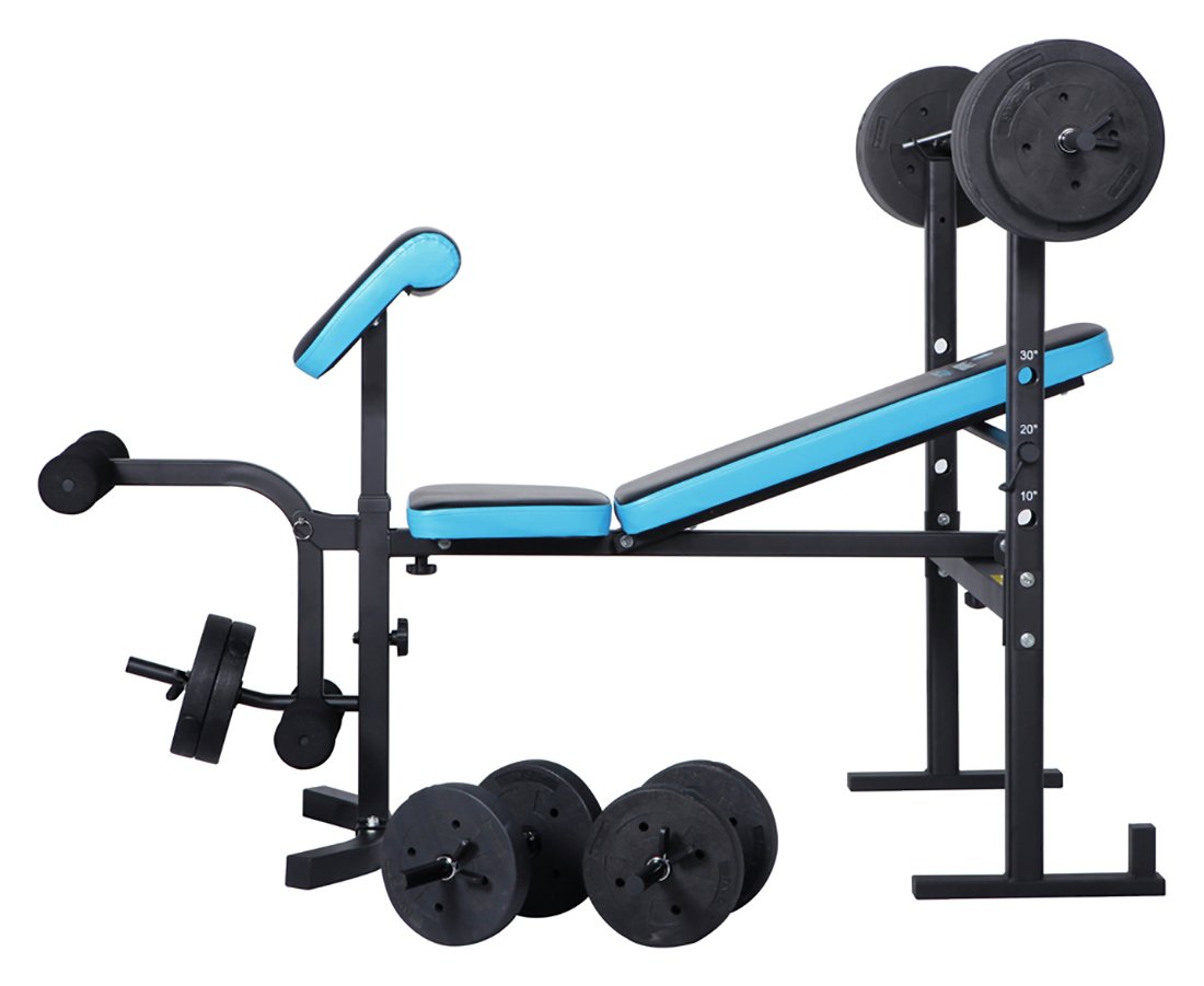 Men's Health Folding Bench & Preacher with 50kg Weights Review