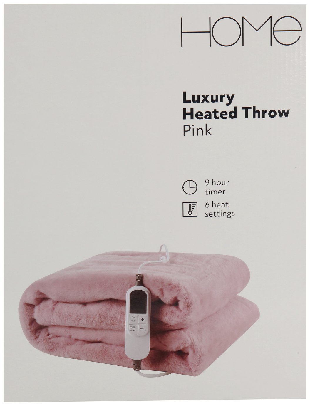 Home Pink Heated Throw 