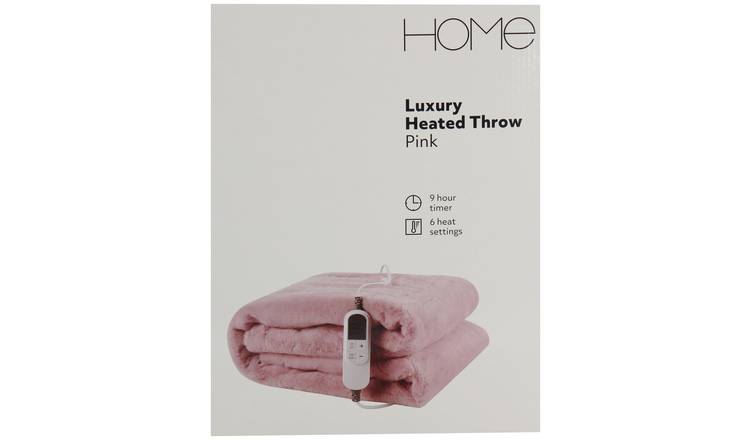 Buy Home Pink Heated Throw Blankets and throws Argos