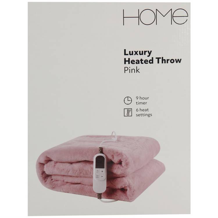 Home Pink Heated Throw  0