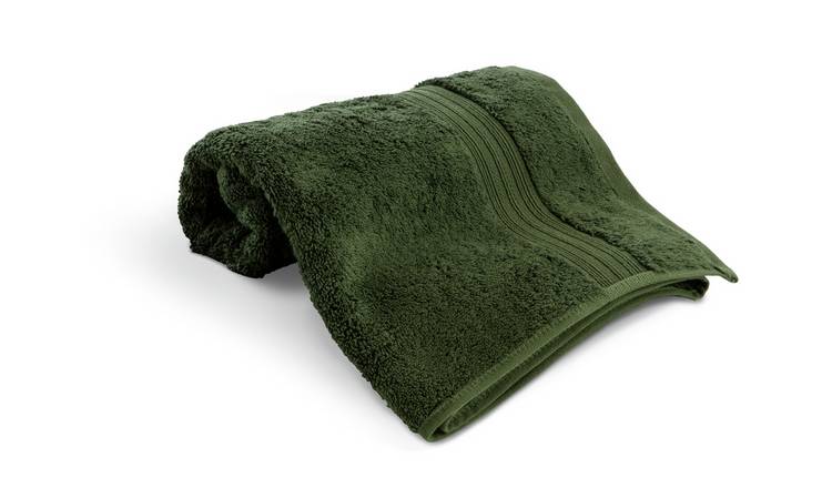 Dark green hand discount towels