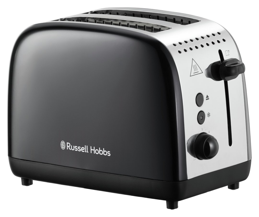 Russell Hobbs Stainless Steel 2 Slice Black Toaster 26550