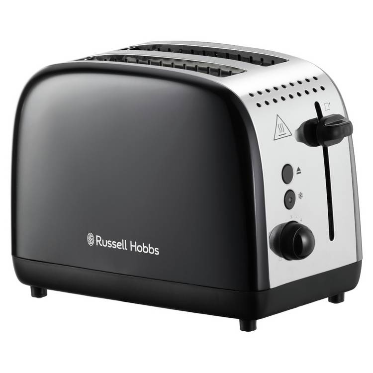 Russell Hobbs Stainless Steel 2 Slice Black Toaster 26550 0