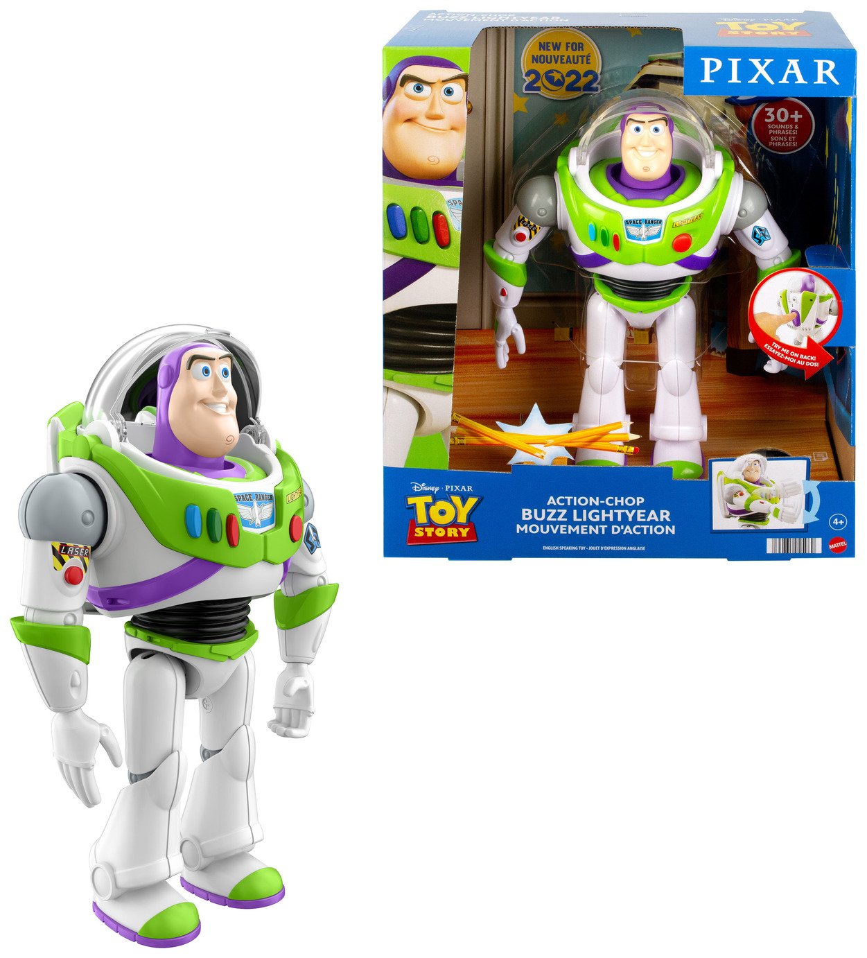 Toy Story Buzz Lightyear Action-Chop Talking Figure