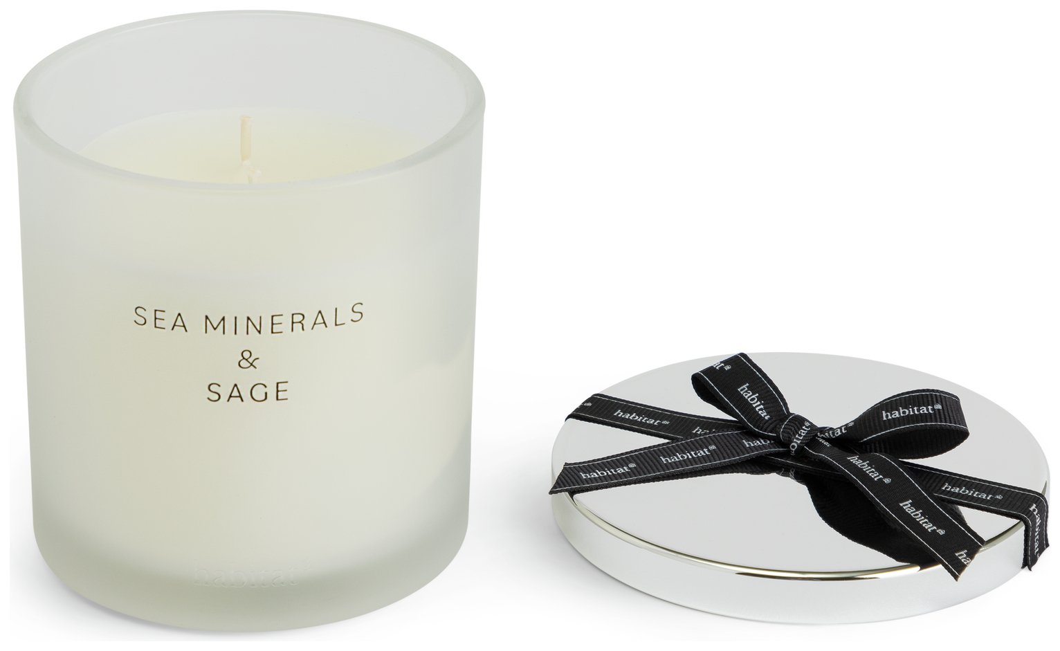 Habitat Large Candle with Lid - Sea Minerals & Sage