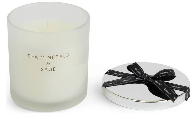 Habitat Large Candle with Lid - Sea Minerals & Sage