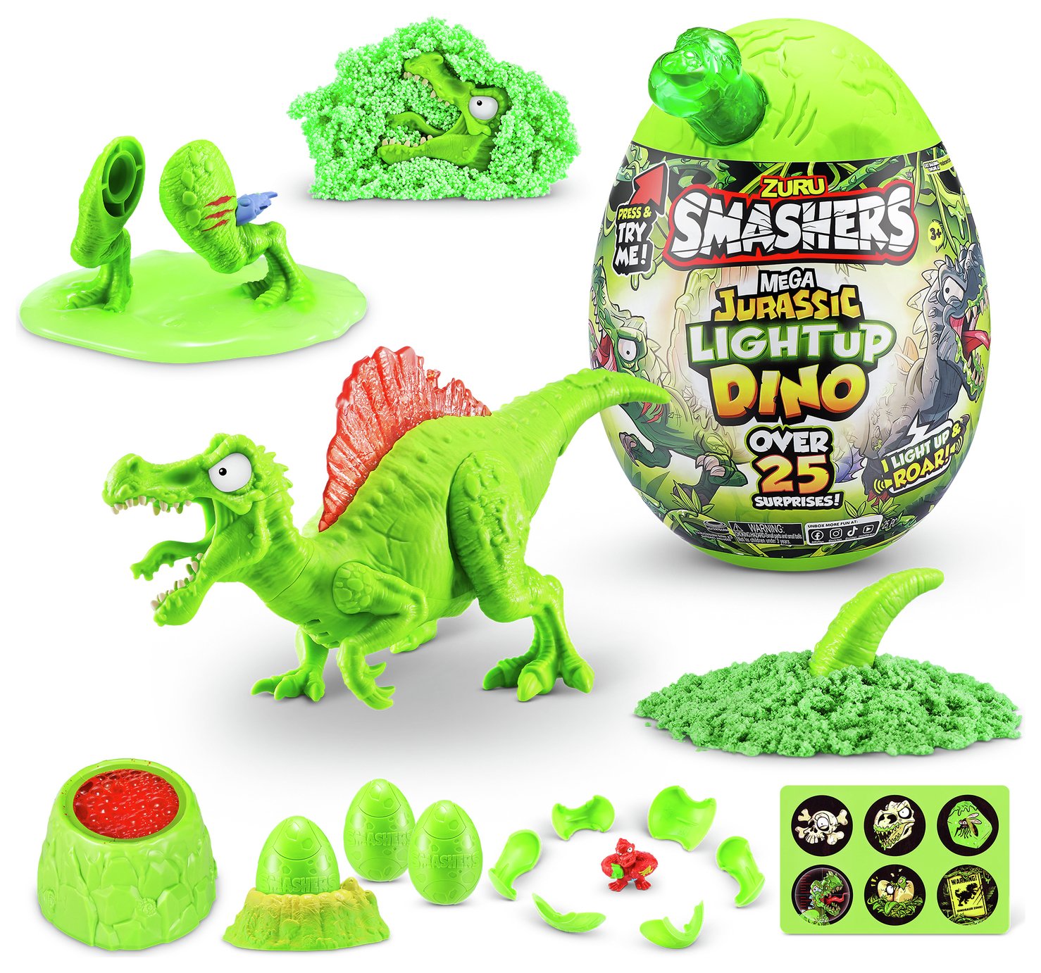 Zuru Smashers Jurassic S1 Mega Light-up Dino Playset