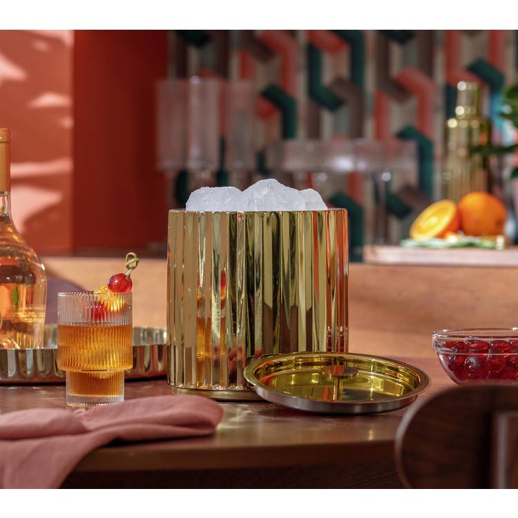 Habitat Gold Tone Ice Bucket 0