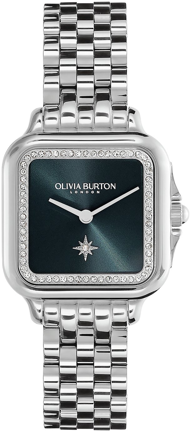 Olivia Burton Stainless Steel Blue Dial Bracelet Watch