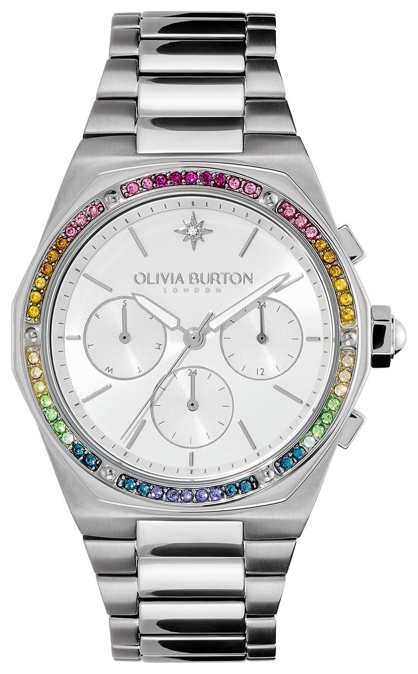 Olivia Burton Stainless Steel White Dial Bracelet Watch