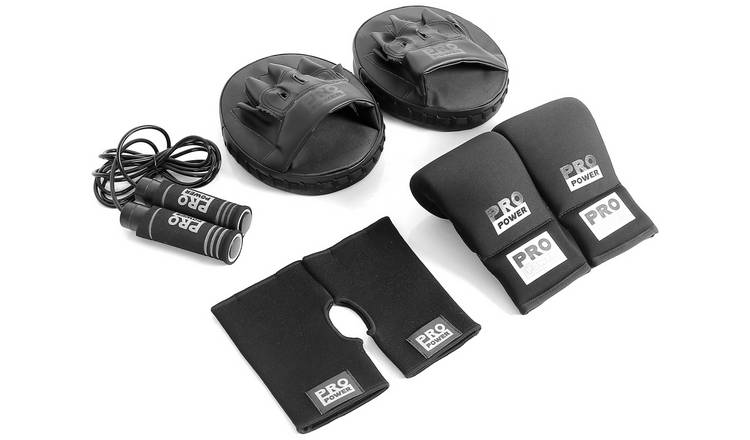 Buy Pro Power Boxing Set Black Boxing gloves Argos