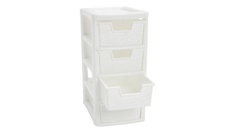 Buy Argos Home Set of 3 Storage Boxes - Light Grey, Plastic storage boxes  and drawers